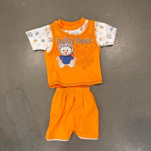 Baby boy orange white - orange,