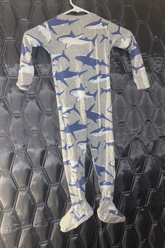 Carter shark print footie - shark,