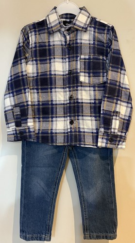 Set camicia jeans quadri - set,