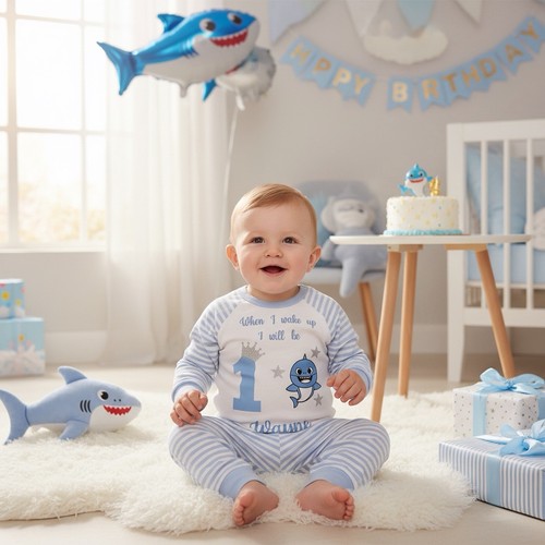 Pigiama bimbo compleanno blu