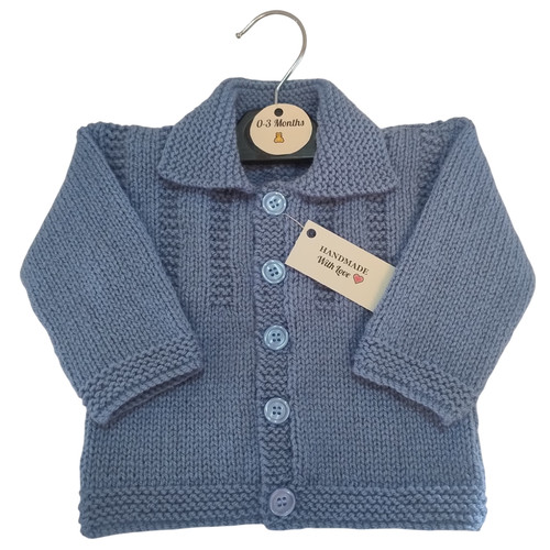 Giacca cardigan blu bambino